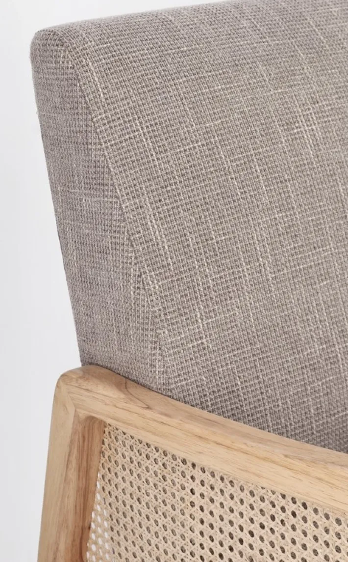 Bizzotto Poltrone E Chaise Longue>POLTRONA IN TESSUTO BIANCO GRIGIO - DEANNA