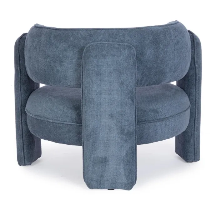 Bizzotto Poltrone E Chaise Longue>POLTRONA IN TESSUTO BLU - AISHA