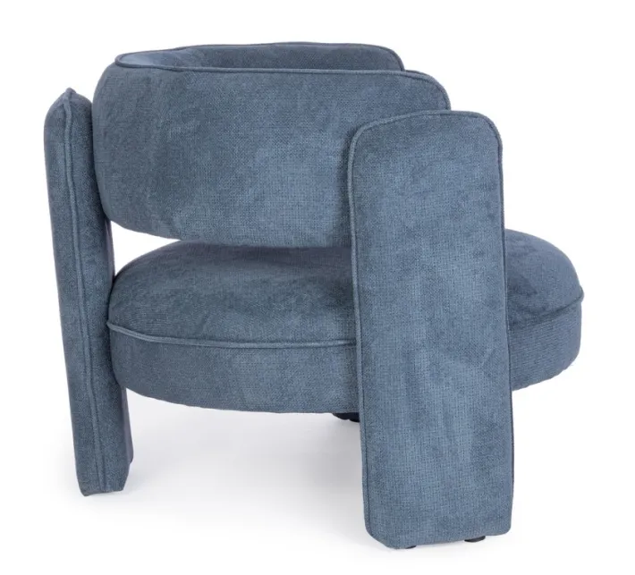 Bizzotto Poltrone E Chaise Longue>POLTRONA IN TESSUTO BLU - AISHA