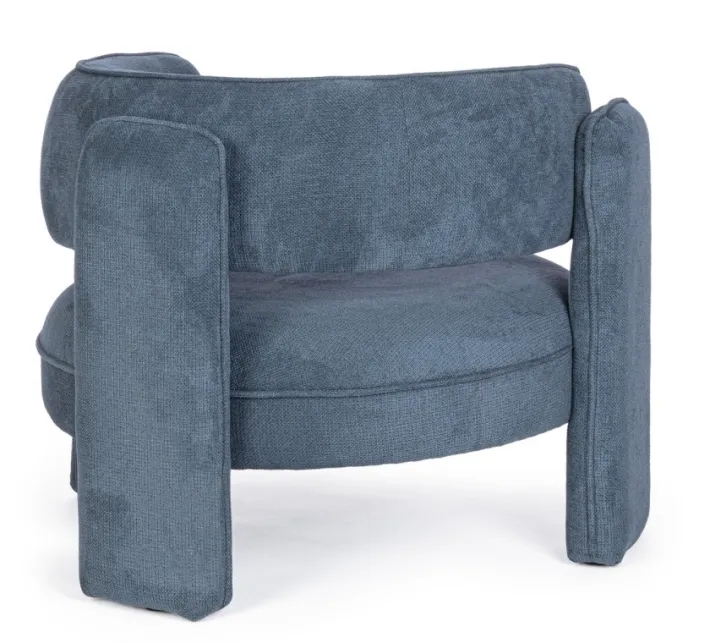 Bizzotto Poltrone E Chaise Longue>POLTRONA IN TESSUTO BLU - AISHA