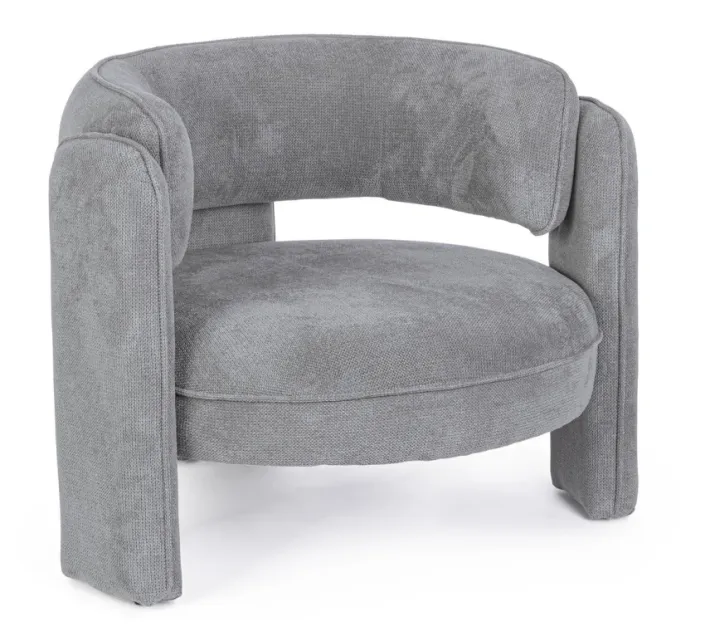 Bizzotto Poltrone E Chaise Longue>POLTRONA IN TESSUTO GRIGIO - AISHA