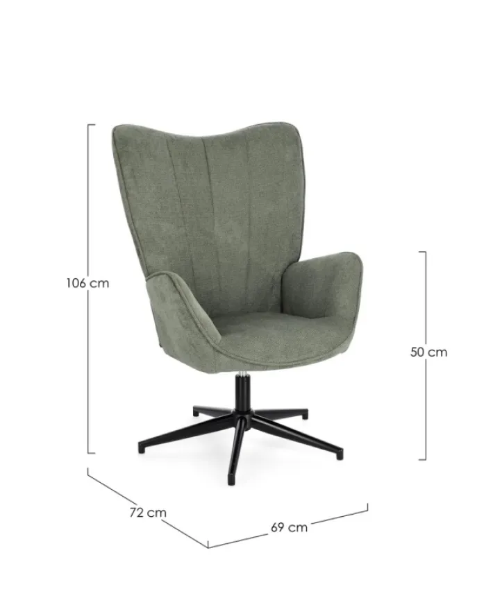 Bizzotto Poltrone E Chaise Longue>POLTRONA IN TESSUTO VERDE - INAS