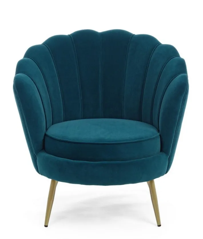 Bizzotto Poltrone E Chaise Longue>POLTRONA IN VELLUTO BLU - GILIOLA