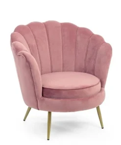 Bizzotto Poltrone E Chaise Longue>POLTRONA IN VELLUTO ROSA ANTICO - GILIOLA