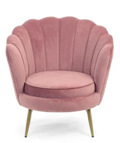 Bizzotto Poltrone E Chaise Longue>POLTRONA IN VELLUTO ROSA ANTICO - GILIOLA