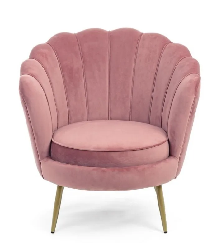 Bizzotto Poltrone E Chaise Longue>POLTRONA IN VELLUTO ROSA ANTICO - GILIOLA
