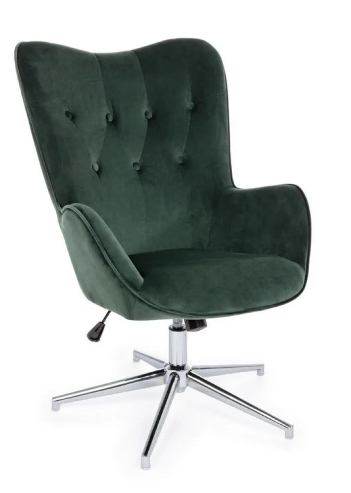 Bizzotto Poltrone E Chaise Longue>POLTRONA IN VELLUTO VERDE - FARIDA