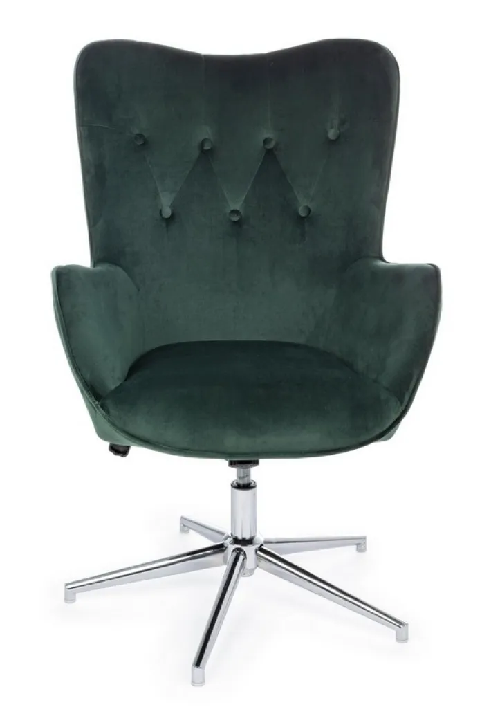 Bizzotto Poltrone E Chaise Longue>POLTRONA IN VELLUTO VERDE - FARIDA