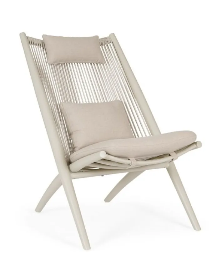 Bizzotto Poltrone>POLTRONA LOUNGE C-C ALOHA SANDSHELL