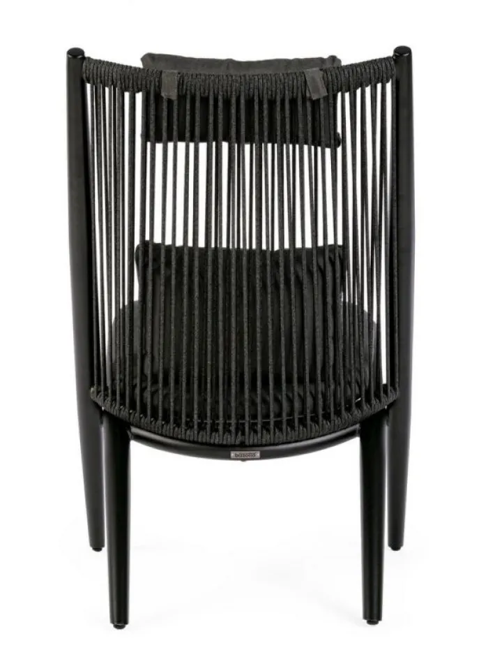 Bizzotto Poltrone>POLTRONA LOUNGE IN CORDA PER ESTERNO NERO XK0Y - ALOHA NEW