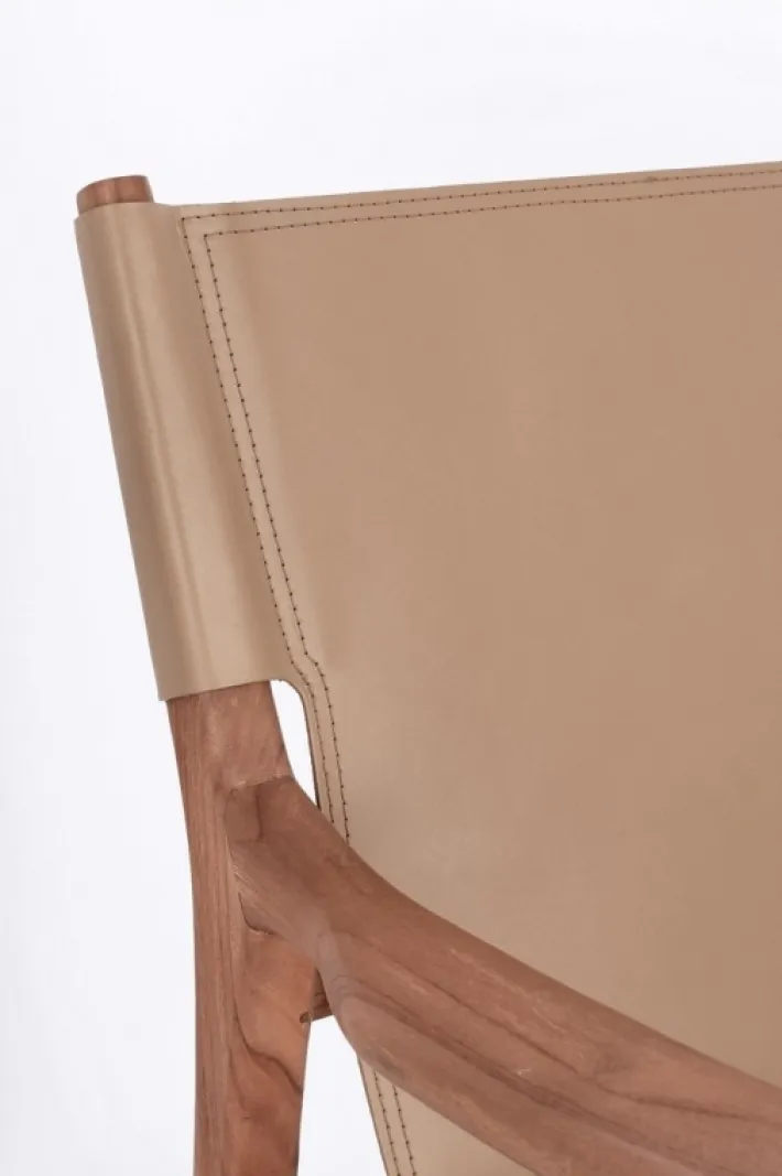 Bizzotto Poltrone E Chaise Longue>POLTRONA LOUNGE IN PELLE TORTORA- CAROLINE