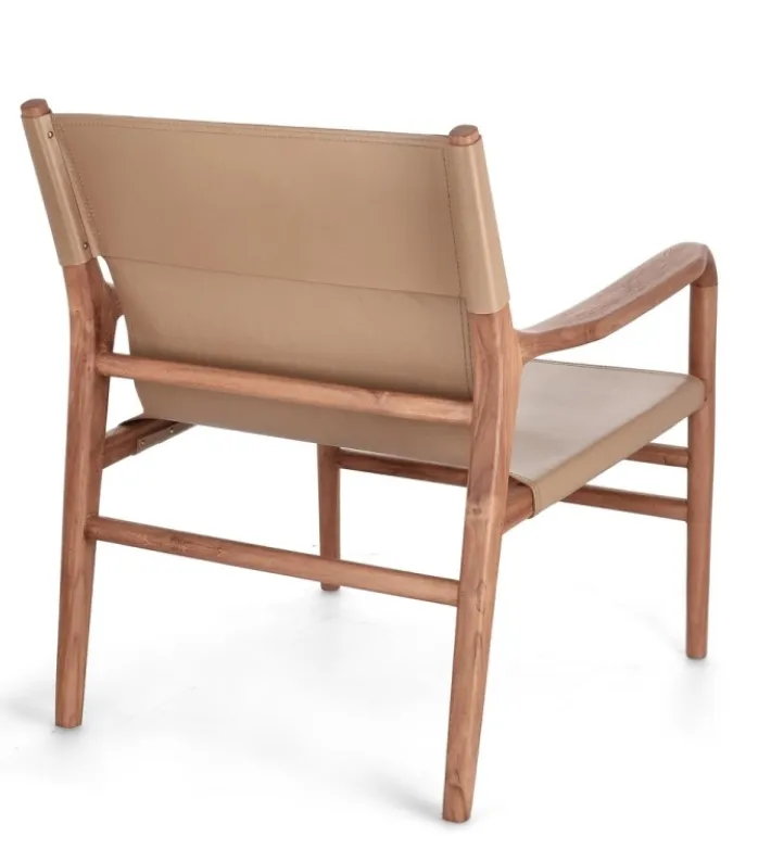 Bizzotto Poltrone E Chaise Longue>POLTRONA LOUNGE IN PELLE TORTORA- CAROLINE