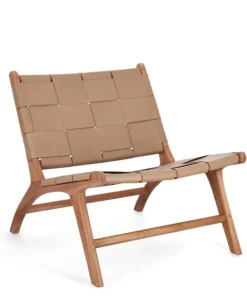 Bizzotto Poltrone E Chaise Longue>POLTRONA LOUNGE IN PELLE TORTORA - JOANNA