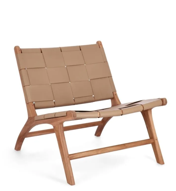 Bizzotto Poltrone E Chaise Longue>POLTRONA LOUNGE IN PELLE TORTORA - JOANNA