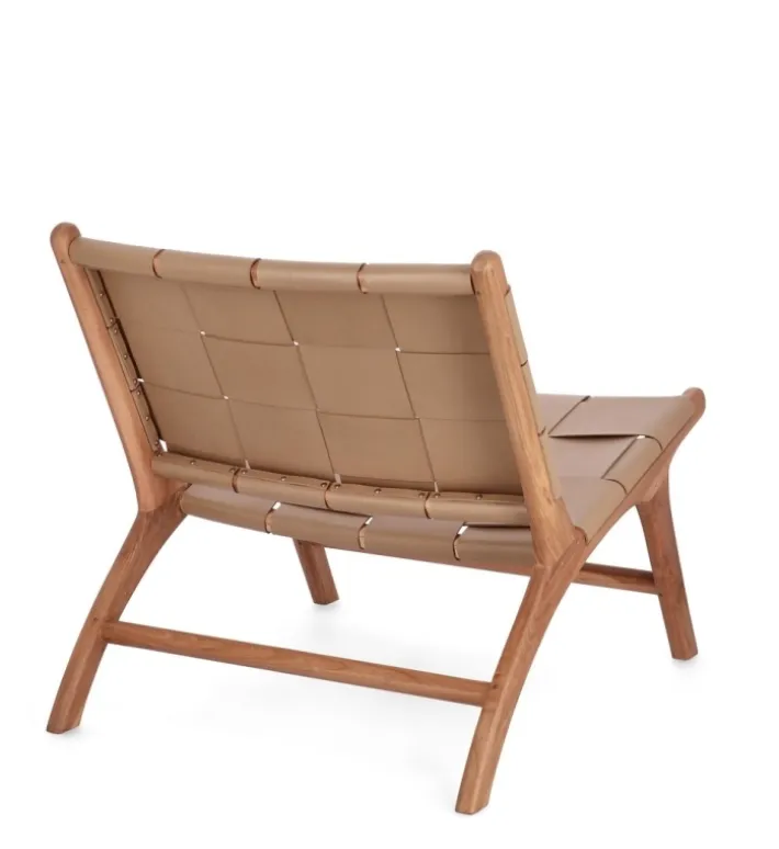 Bizzotto Poltrone E Chaise Longue>POLTRONA LOUNGE IN PELLE TORTORA - JOANNA