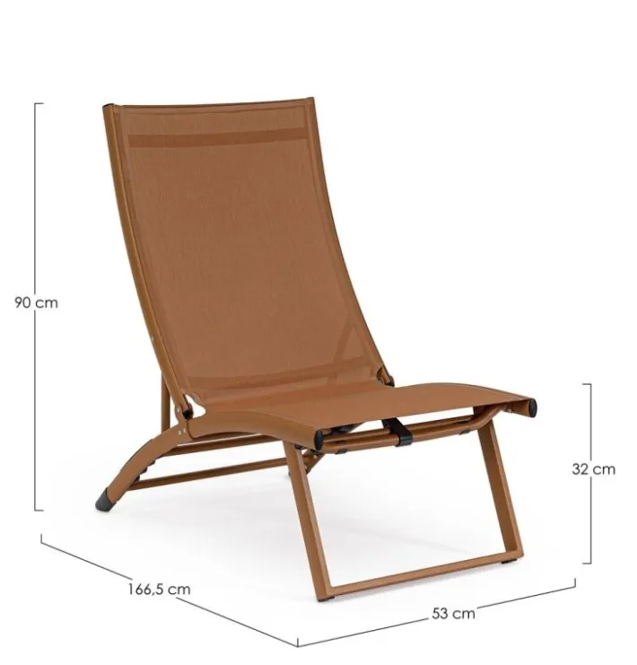 Bizzotto Lettini, Sdraio E Chaise Longue>POLTRONA LOUNGE RECLINABILE PECAN - TAYLOR