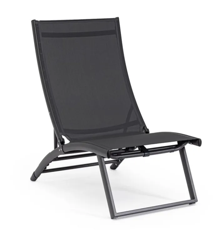 Bizzotto Lettini, Sdraio E Chaise Longue>POLTRONA LOUNGE RECLINABILE GRIGIO SCURO - TAYLOR