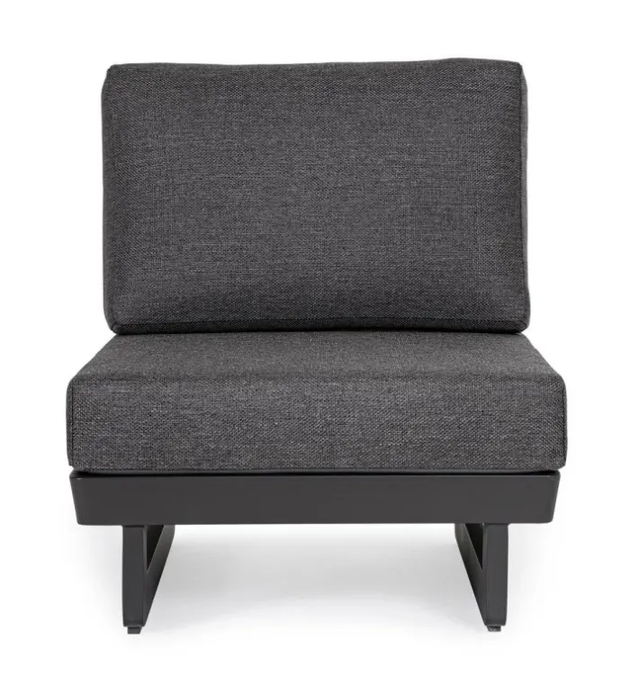 Bizzotto Poltrone>POLTRONA MODULARE IN ALLUMINIO ANTRACITE WG21 - INFINITY