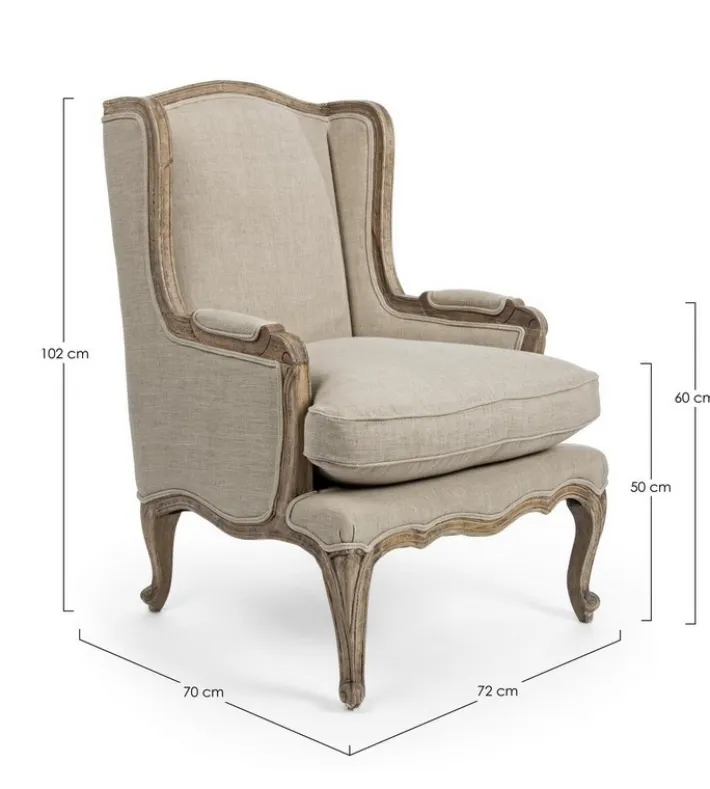 Bizzotto Poltrone E Chaise Longue>POLTRONA SFODERABILE IN TESSUTO - CATHERINE