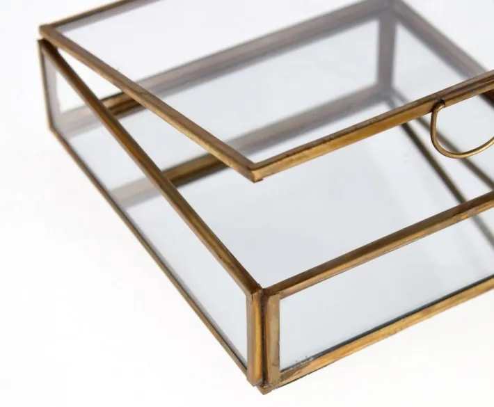 Bizzotto Oggettistica>PORTAGIOIE TEHRI TRASP ORO 20,5X20,5