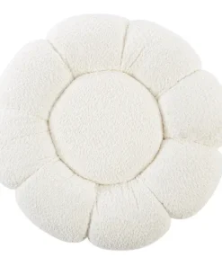 Bizzotto Pouf>POUF EFFETTO BOUCLE' BIANCO - FLOREL