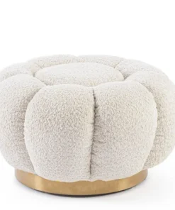 Bizzotto Pouf>POUF EFFETTO BOUCLE' NATURALE - FLOREL