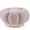 Bizzotto Pouf>POUF EFFETTO BOUCLE' ROSA ANTICO - FLOREL