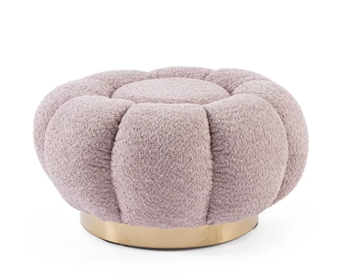 Bizzotto Pouf>POUF EFFETTO BOUCLE' ROSA ANTICO - FLOREL