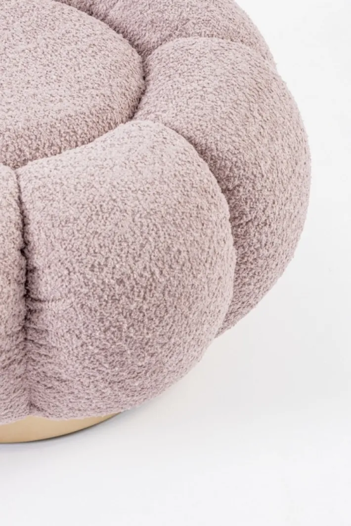 Bizzotto Pouf>POUF EFFETTO BOUCLE' ROSA ANTICO - FLOREL