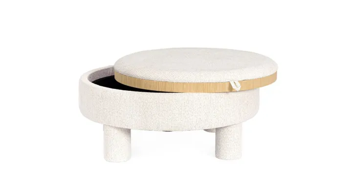 Bizzotto Pouf>POUF TANYA C-VASS TONDO BIANCO