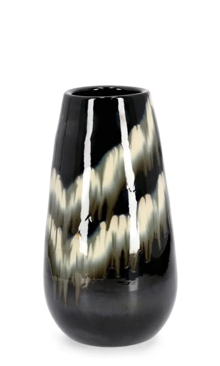 Bizzotto Vasi E Coprivasi>P.VASO COIRA SVASATO NERO MELANGE H48