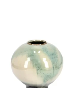 Bizzotto Vasi E Coprivasi>P.VASO COIRA TONDO BIANCO AZZURRO D30