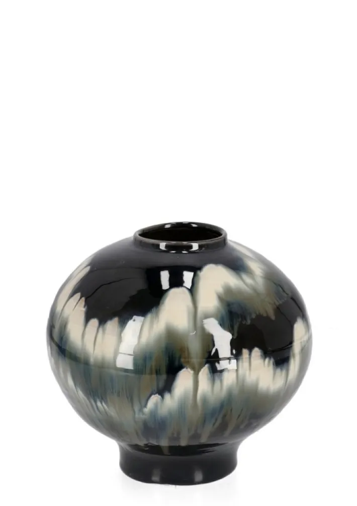 Bizzotto Vasi E Coprivasi>P.VASO COIRA TONDO NERO MELANGE D30