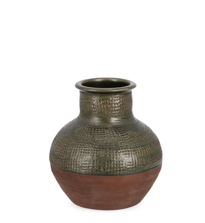 Bizzotto Vasi E Coprivasi>P.VASO KLAS TERRACOTTA VERDE H35