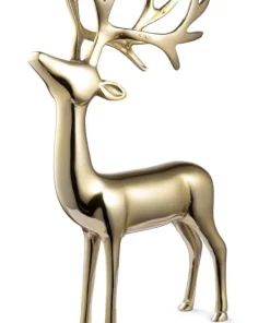 Bizzotto Oggettistica>RENNA GLOWER STAND ORO H28