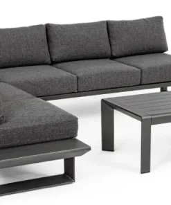 Bizzotto Salotti Completi>SALOTTO ANGOLARE IN ALLUMINIO ANTRACITE CX23 - KONNOR