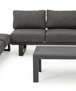 Bizzotto Salotti Completi>SALOTTO ANGOLARE IN ALLUMINIO ANTRACITE CX23 - KONNOR
