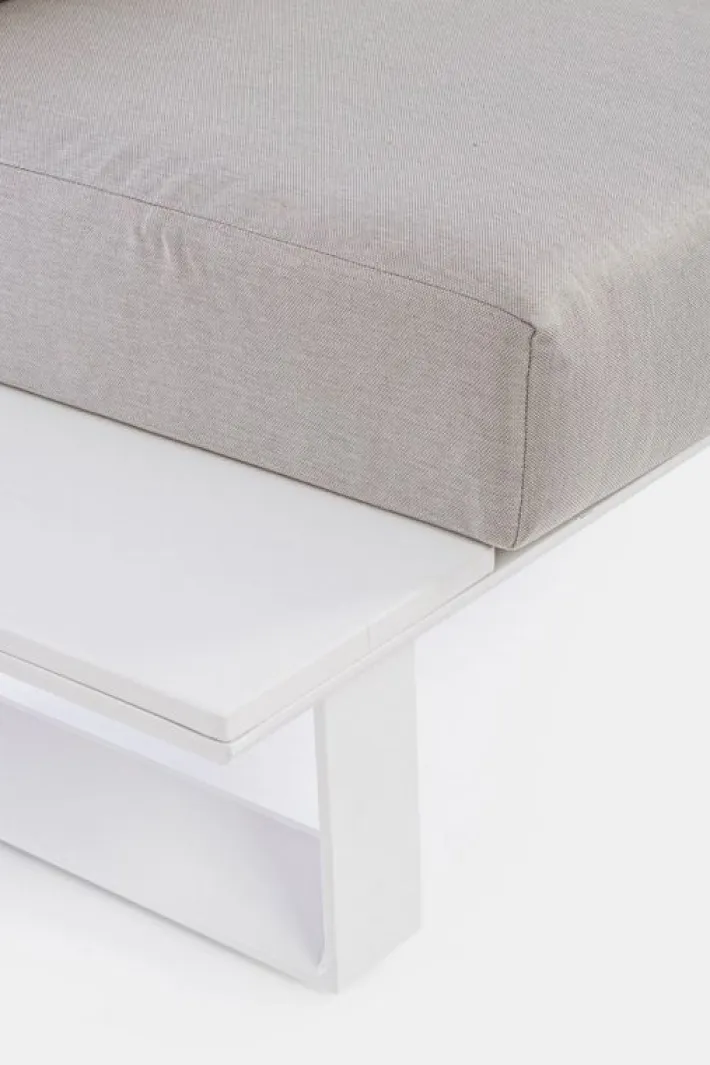 Bizzotto Salotti Completi>SALOTTO ANGOLARE IN ALLUMINIO BIANCO CX21 - KONNOR