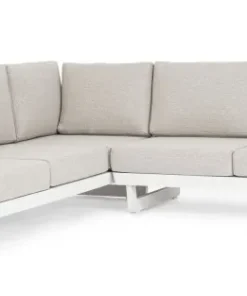 Bizzotto Salotti Completi>SALOTTO ANGOLARE IN ALLUMINIO BIANCO WG20 - INFINITY