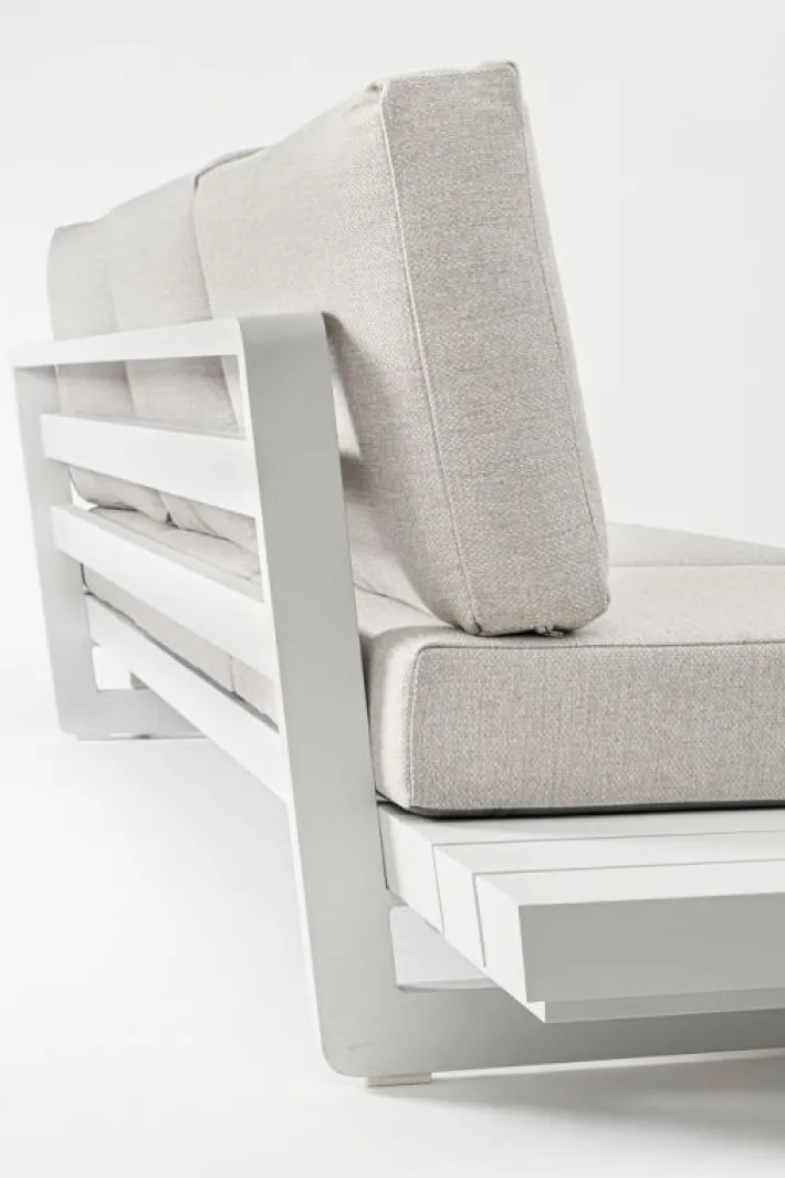 Bizzotto Salotti Completi>SALOTTO ANGOLARE IN ALLUMINIO BIANCO WG20 - INFINITY