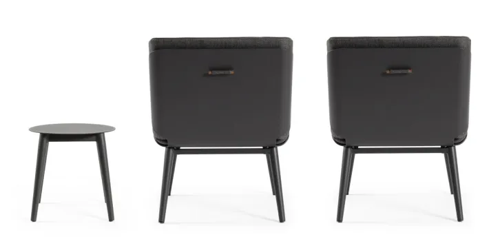 Bizzotto Salotti Completi>SALOTTO IN ALLUMINIO ANTRACITE WG21 - ISABELA