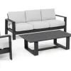 Bizzotto Salotti Completi>SALOTTO IN ALLUMINIO ANTRACITE YK13 - BALTIC