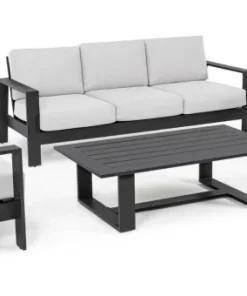 Bizzotto Salotti Completi>SALOTTO IN ALLUMINIO ANTRACITE YK13 - BALTIC