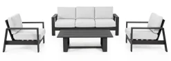 Bizzotto Salotti Completi>SALOTTO IN ALLUMINIO ANTRACITE YK13 - BALTIC