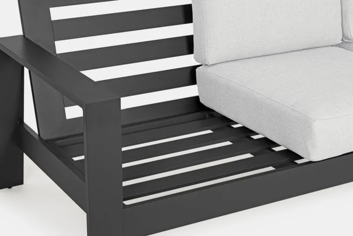 Bizzotto Salotti Completi>SALOTTO IN ALLUMINIO ANTRACITE YK13 - BALTIC