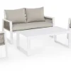 Bizzotto Salotti Completi>SALOTTO IN ALLUMINIO BIANCO LH30 - CAPTIVA