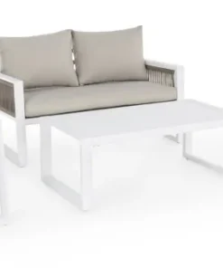 Bizzotto Salotti Completi>SALOTTO IN ALLUMINIO BIANCO LH30 - CAPTIVA