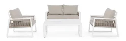 Bizzotto Salotti Completi>SALOTTO IN ALLUMINIO BIANCO LH30 - CAPTIVA
