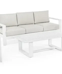 Bizzotto Salotti Completi>SALOTTO IN ALLUMINIO BIANCO YK11 - BALTIC