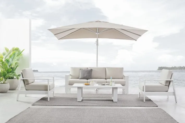 Bizzotto Salotti Completi>SALOTTO IN ALLUMINIO BIANCO YK11 - BALTIC